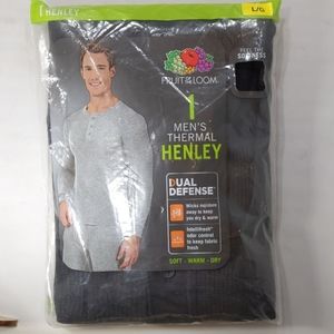 Fruit of the Loom, large men's thermal henley